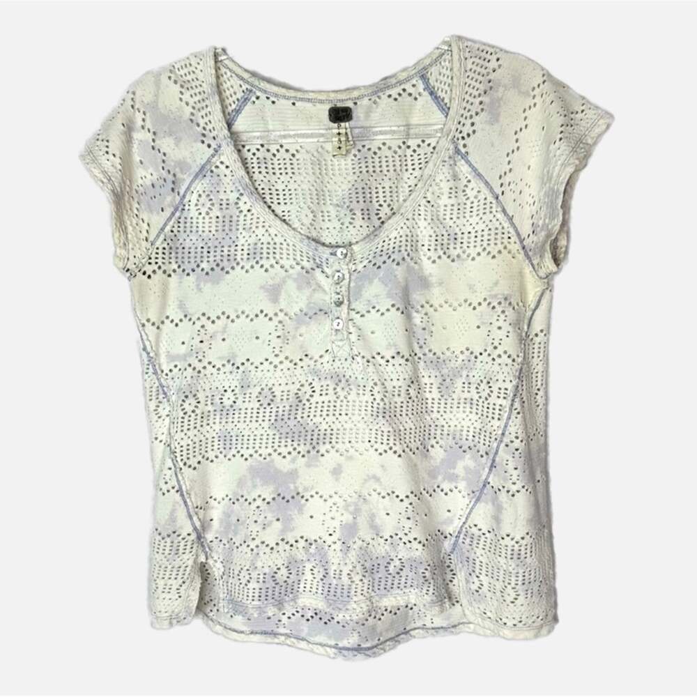 Free People Laser Cut Cloud Dyed Over Shirt